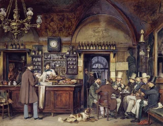 Das griechische Café in Rom, 1856